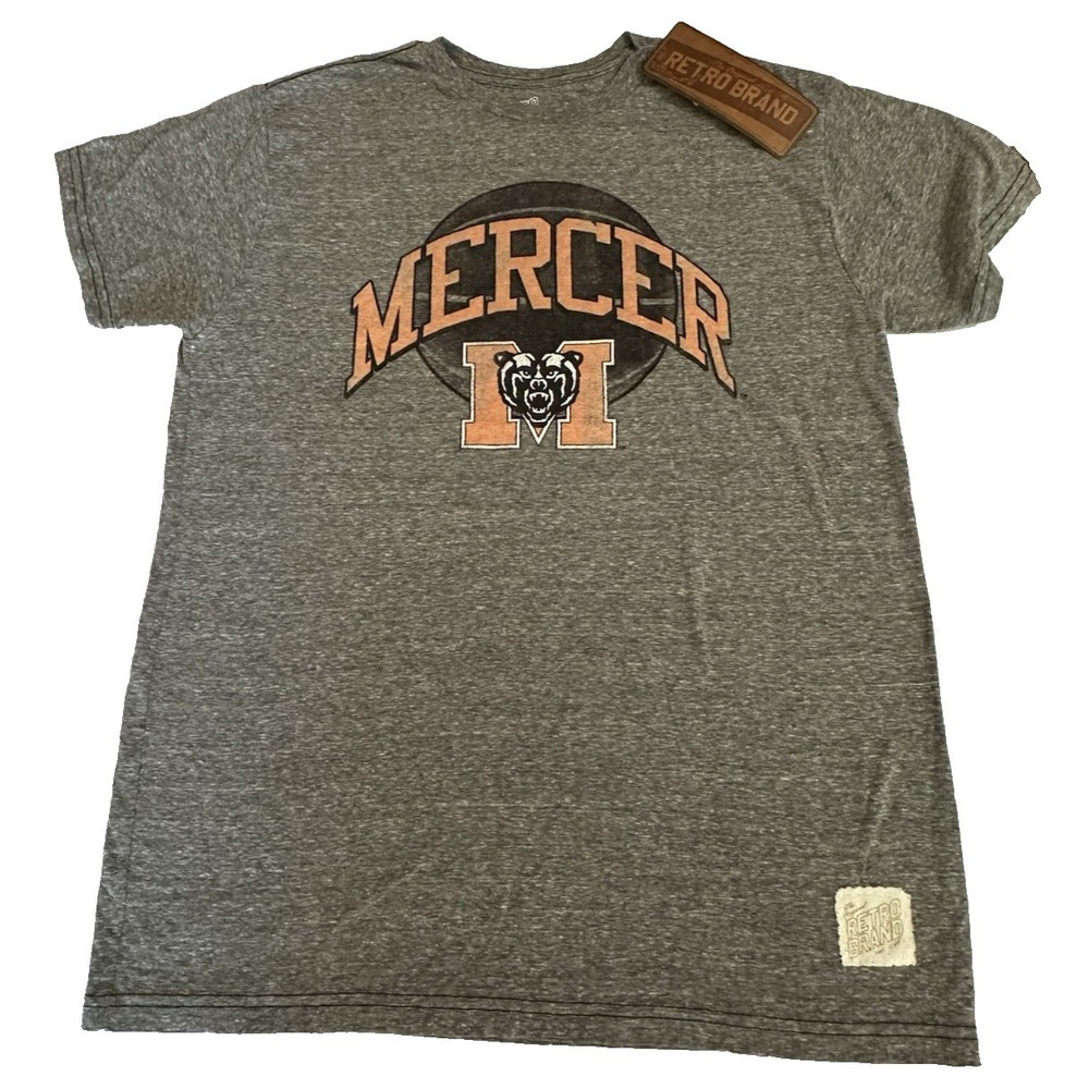 Retro Brand Mercer Bears Graphic T Shirt Gray Heather‎ Medium NCAA College Tee